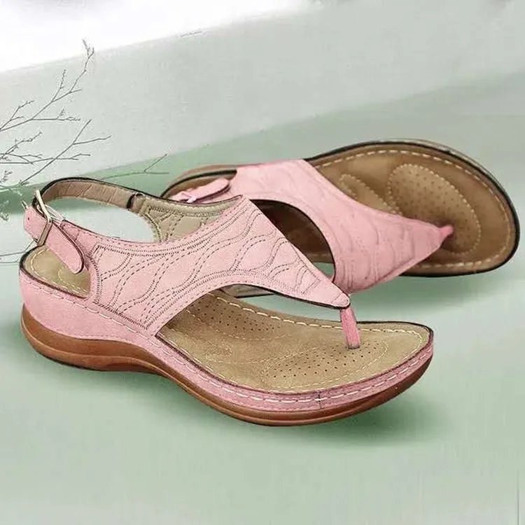 

Women Sandals Clip Toe Vintage Flat Retro Shoes Woman Casual Female Beach Sandals Fashion Ladies 2021 Summer Sandalias Mujer