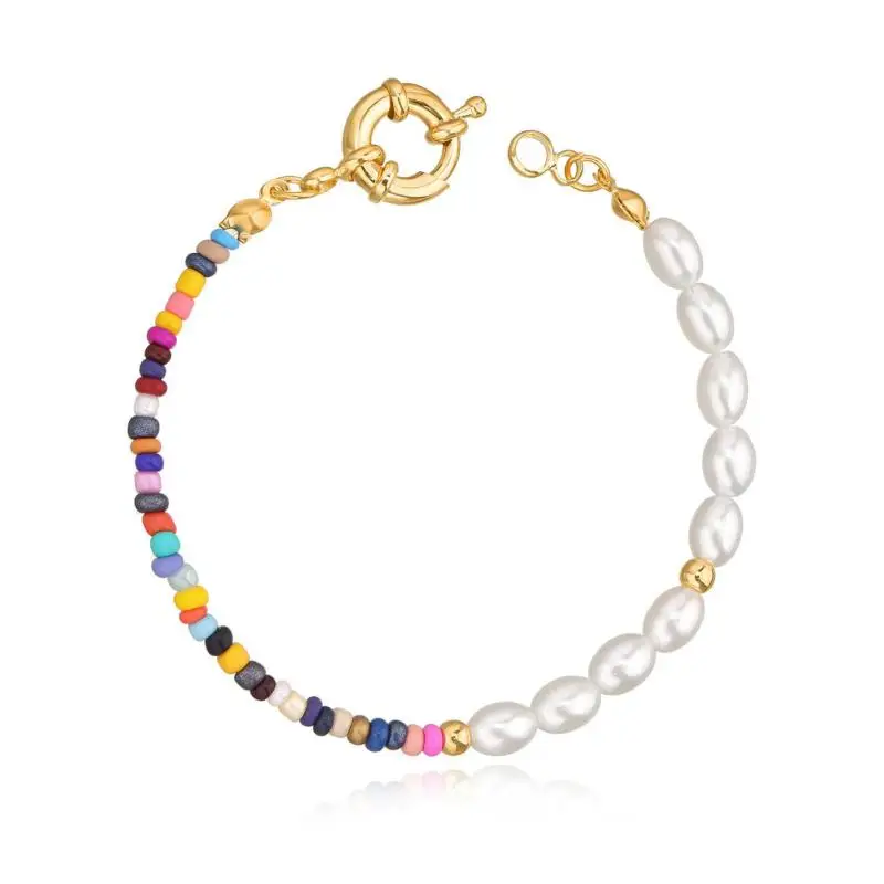 

Fashion Beads Bracelet On Hand For Women Female Bohemian Vintage Chain Pearl Gold Bracelet Bangles Bohemian Jewelry Girl Gift