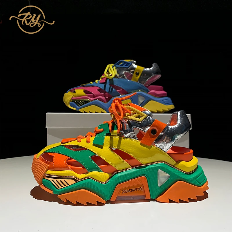 RY-RELAA женские кроссовки из натуральной кожи на платформе повседневная обувь |