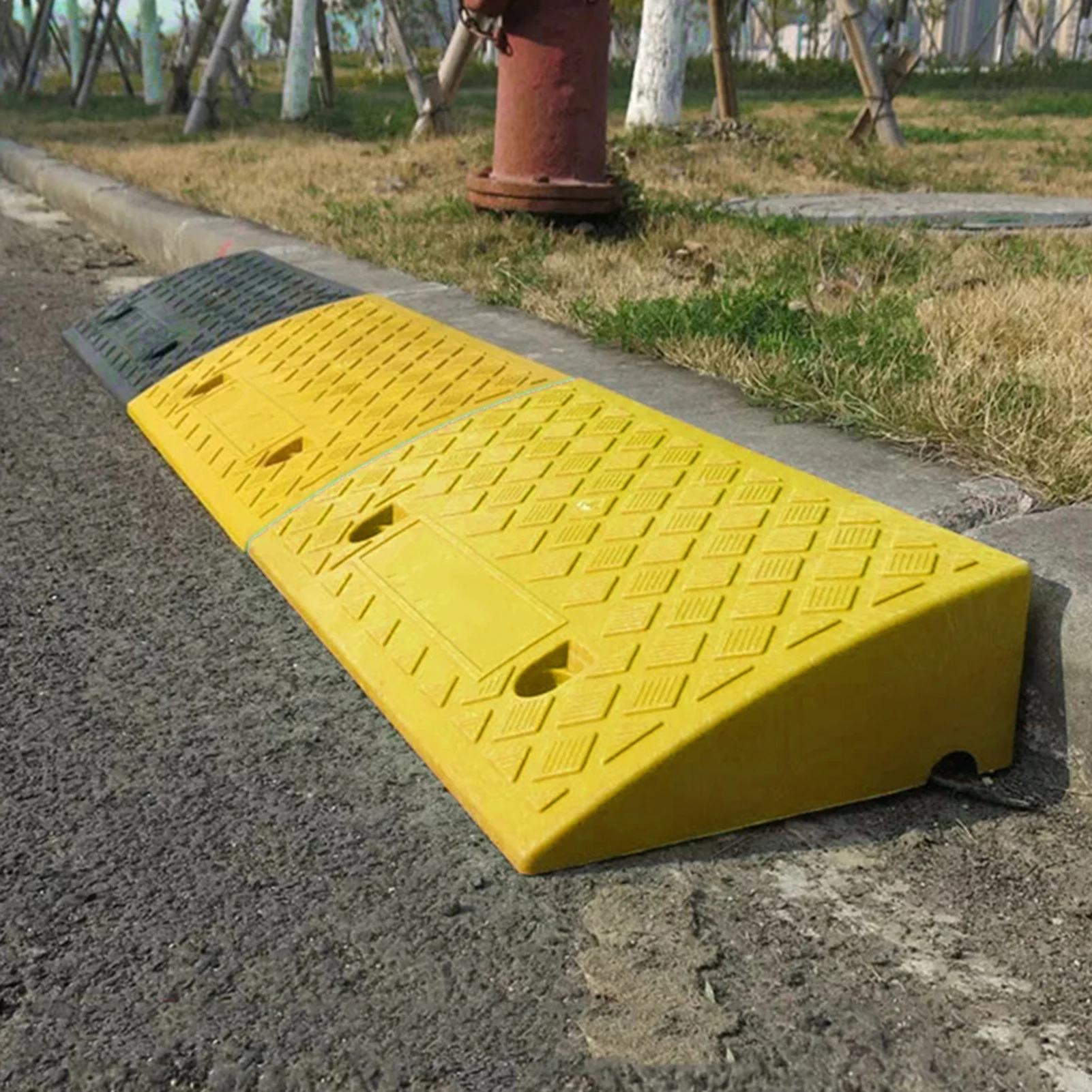 

Car Portable Lightweight Plastic Curb Ramps Heavy Duty Slope Pad Kit Set For Car Truck Auto Parking Assistant Accessories Tools