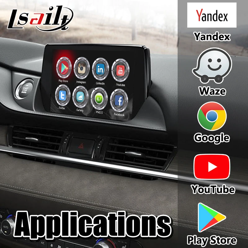 Видеоинтерфейс Lsailt Android для MZD 6 Atenza 2014 2020 GPS навигационная коробка поддержка carplay