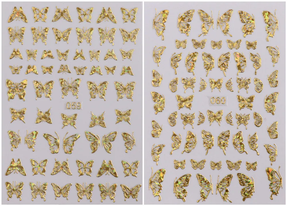

16/4pcs 3D luminous Nail Art Stickers Decoration Manicure laser Mix Color Butterfly Star Heart Self-adhesive DIY Tips Sticker