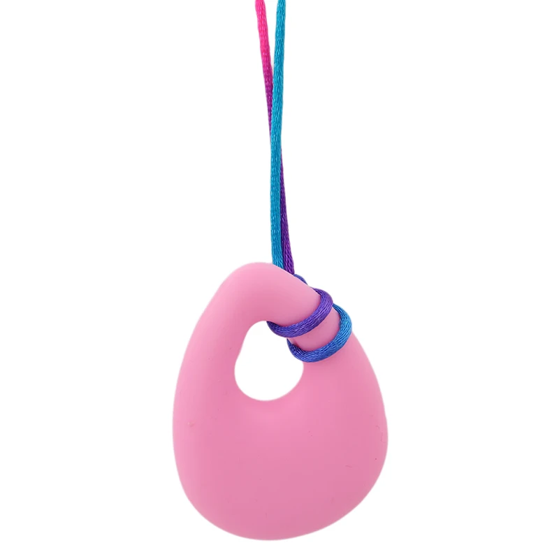 pink x multicolor Силиконовый Прорезыватель для зубов для детей ясельного возраста, кольцо-капля для прорезывания зубов, черное ожерелье, подвески для новорожденных, зубная Жевательная для прорезывания зубов, игрушка - Цвет: pink x multicolor