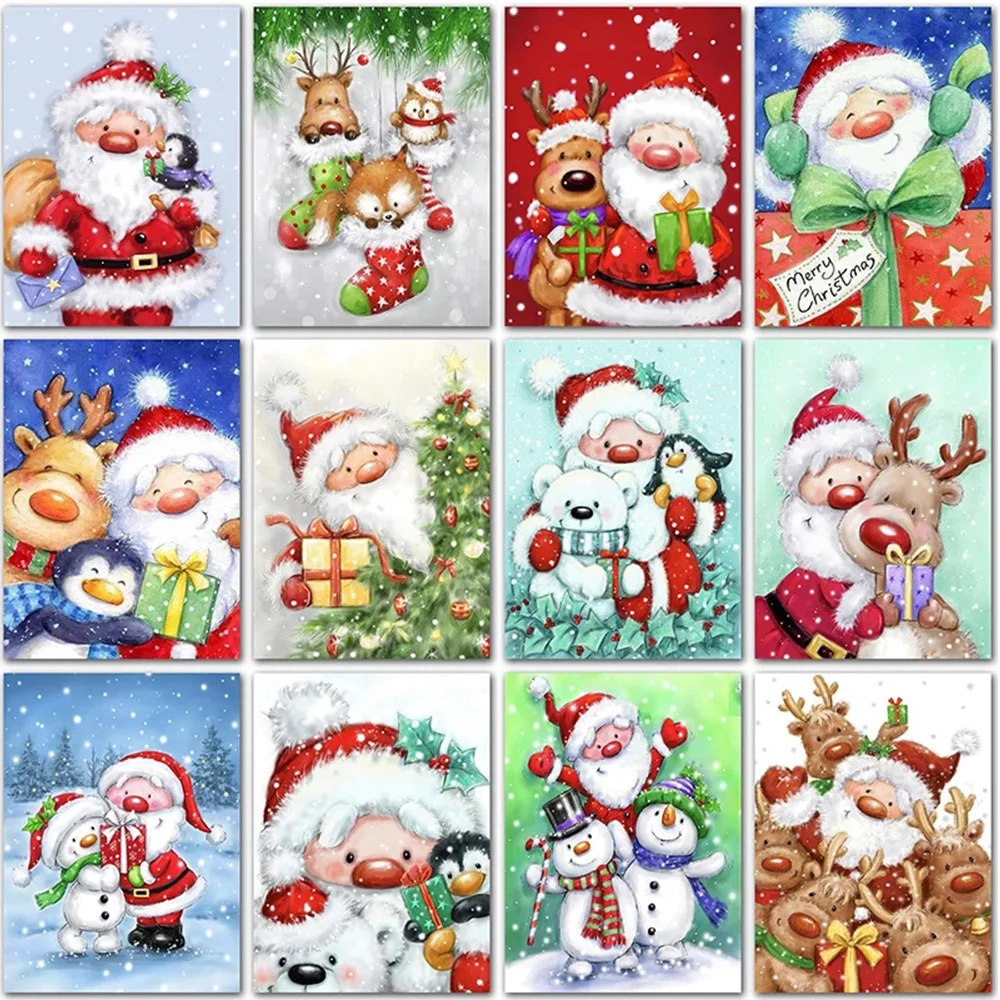 5D DIY бриллиантовый рисунок Рождество полный квадратный и круглый Алмазная