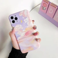 Pink Oil painting Phone Case For iPhone 2020 11Pro Max Max luxury Soft Silicone Cover For iPhone Plus Case