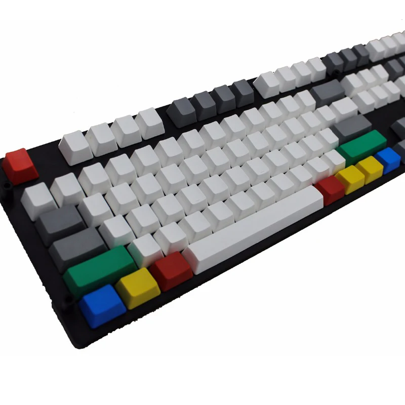 Пустые толстые клавиши PBT 9 RGBY цветные колпачки для ключей от