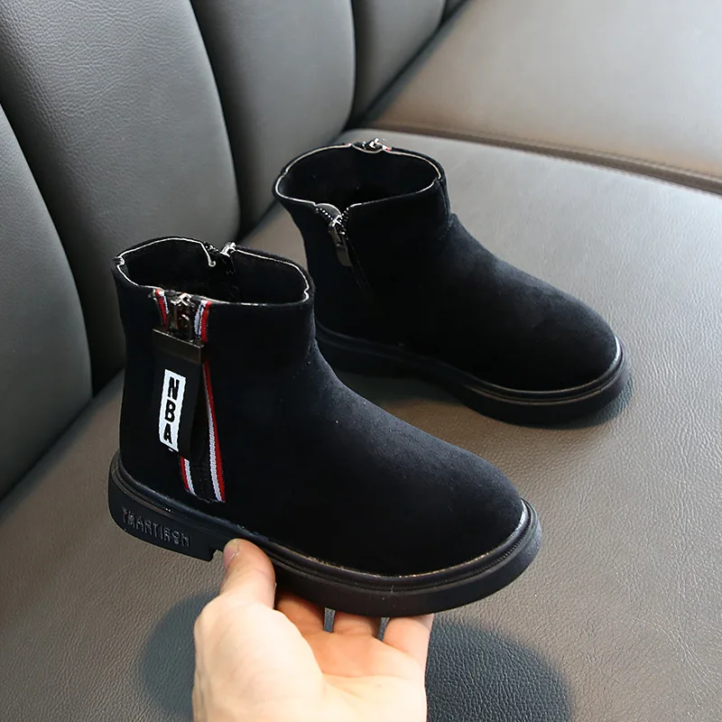 Ботинки мартинсы для девочек новинка 2020 осенне зимние замшевые детские ботинки в