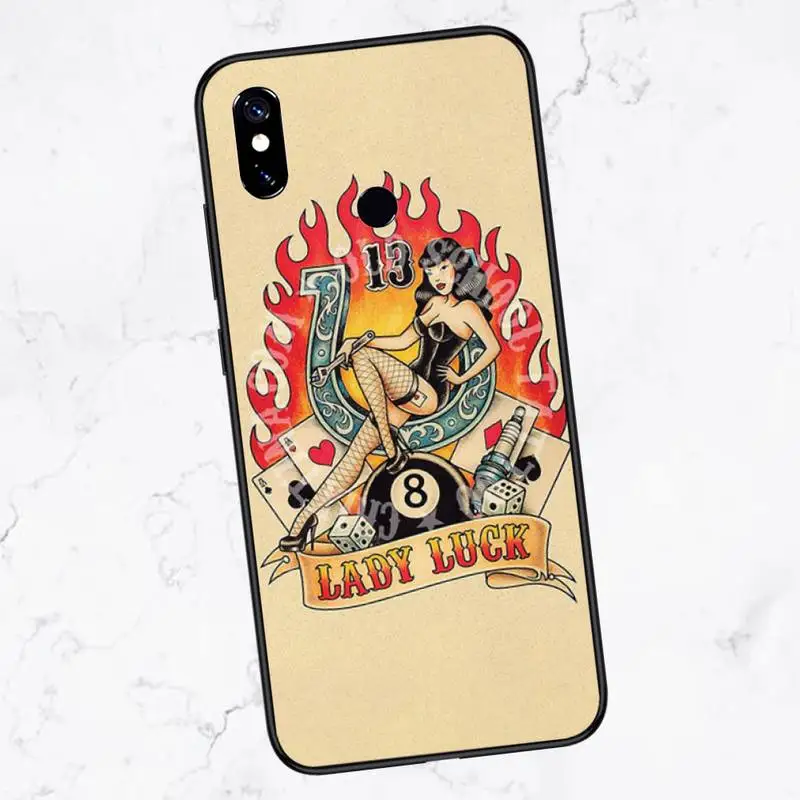 

Sailor Jerry Tattoo Phone Cases For Xiaomi Redmi 7 8 9t a3Pro 9se k20 mi8 max3 lite 9 note 9s 10 pro
