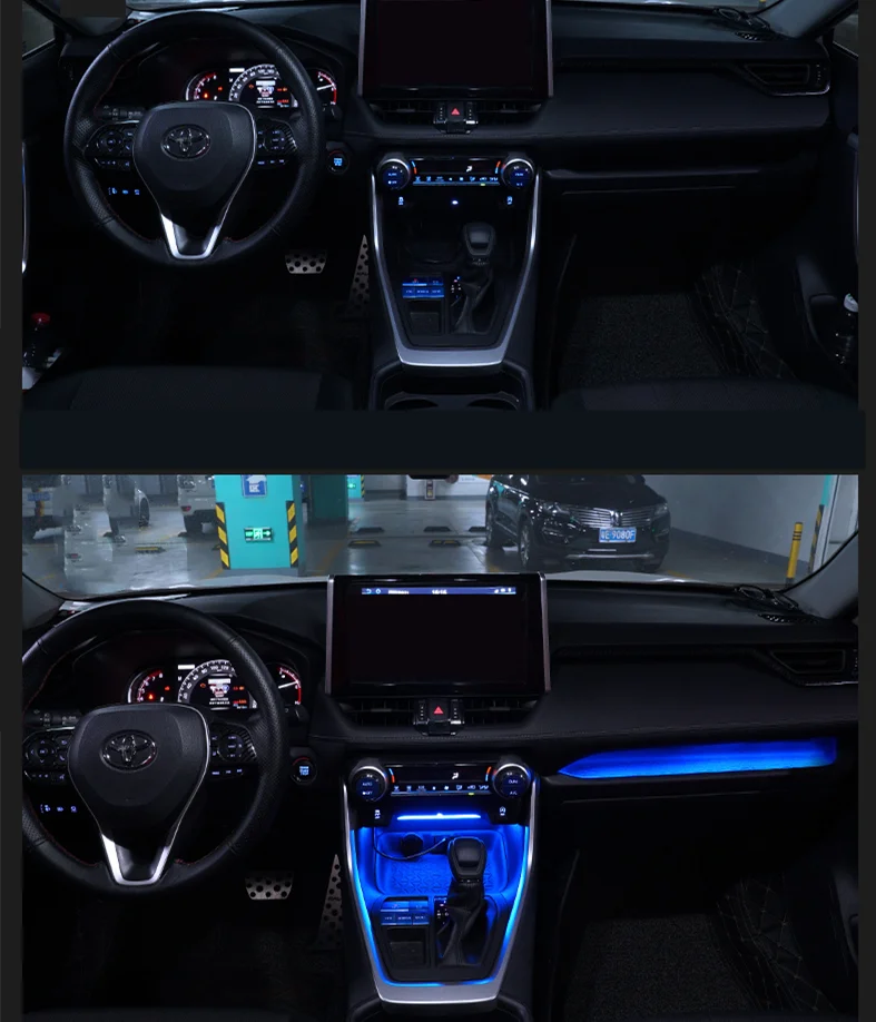 

Fit for Toyota RAV4 XA50 2019 2020 2021 Car Accessories Interior Decoration LED Atmosphere Light Handle Frames Plug & Play 1 Set