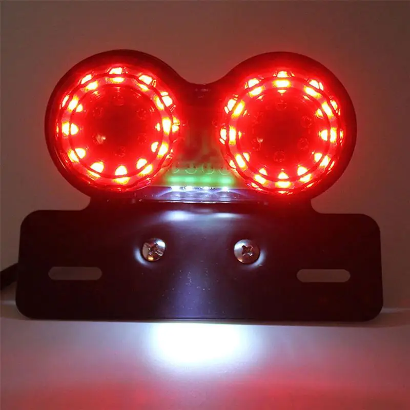

Universal Motorcycle LED Taillight Custom Motorbike Rear Stop Brake Lamp License Plate Light Turn Signal Indicators
