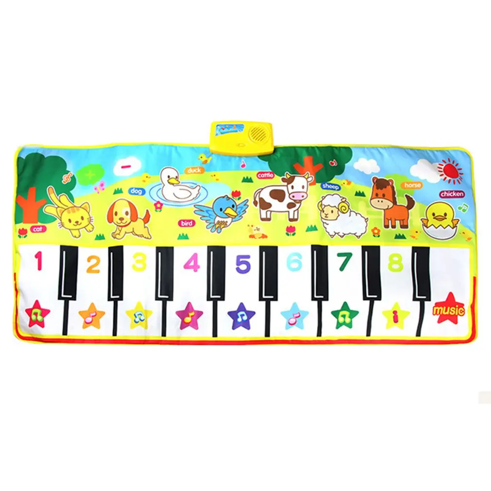 

135*58 см Английский Детский развивающий фортепиано большого размера музыкальный ковер профессиональное взаимодействие родителей и детей