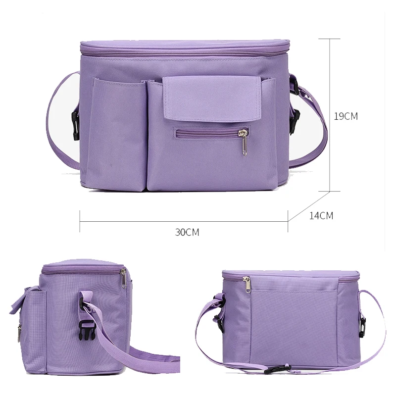 Bolsa de mam&aacute; impermeable para cochecito de beb&eacute;, organizador de almacenamiento de pa&ntilde;ales pr&aacute;ctico, bolsas para lactantes colgantes-1