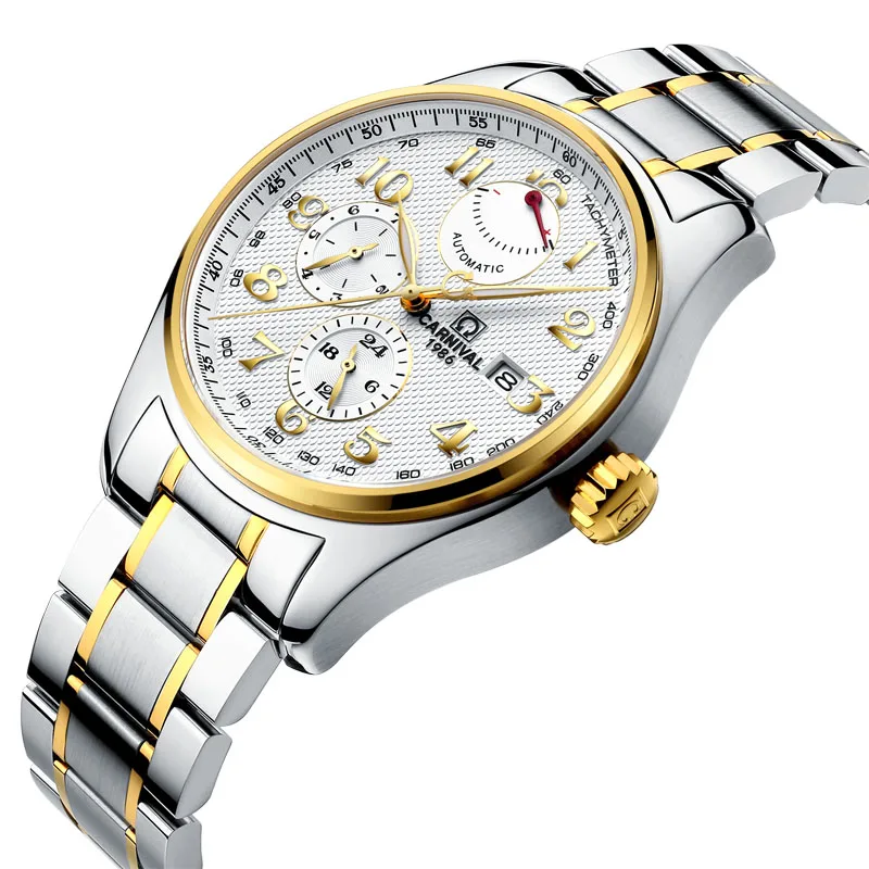 

Switzerland Carnival Brand Luxury Men Watches Import Mechanical Watch Men Multi-function Power Storage hombre relogio C-H689AG-3
