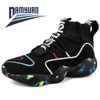 damyuan running shoes lightweight casual couple shoes breathable comfortable non slip stretch outsole lace up mens sneakers