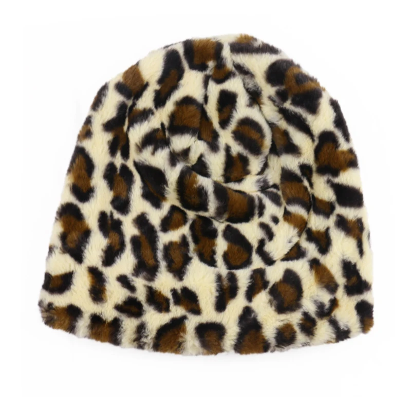 Модная леопардовая шляпа Winfox фетровые шапки облегающие зимние для женщин теплые