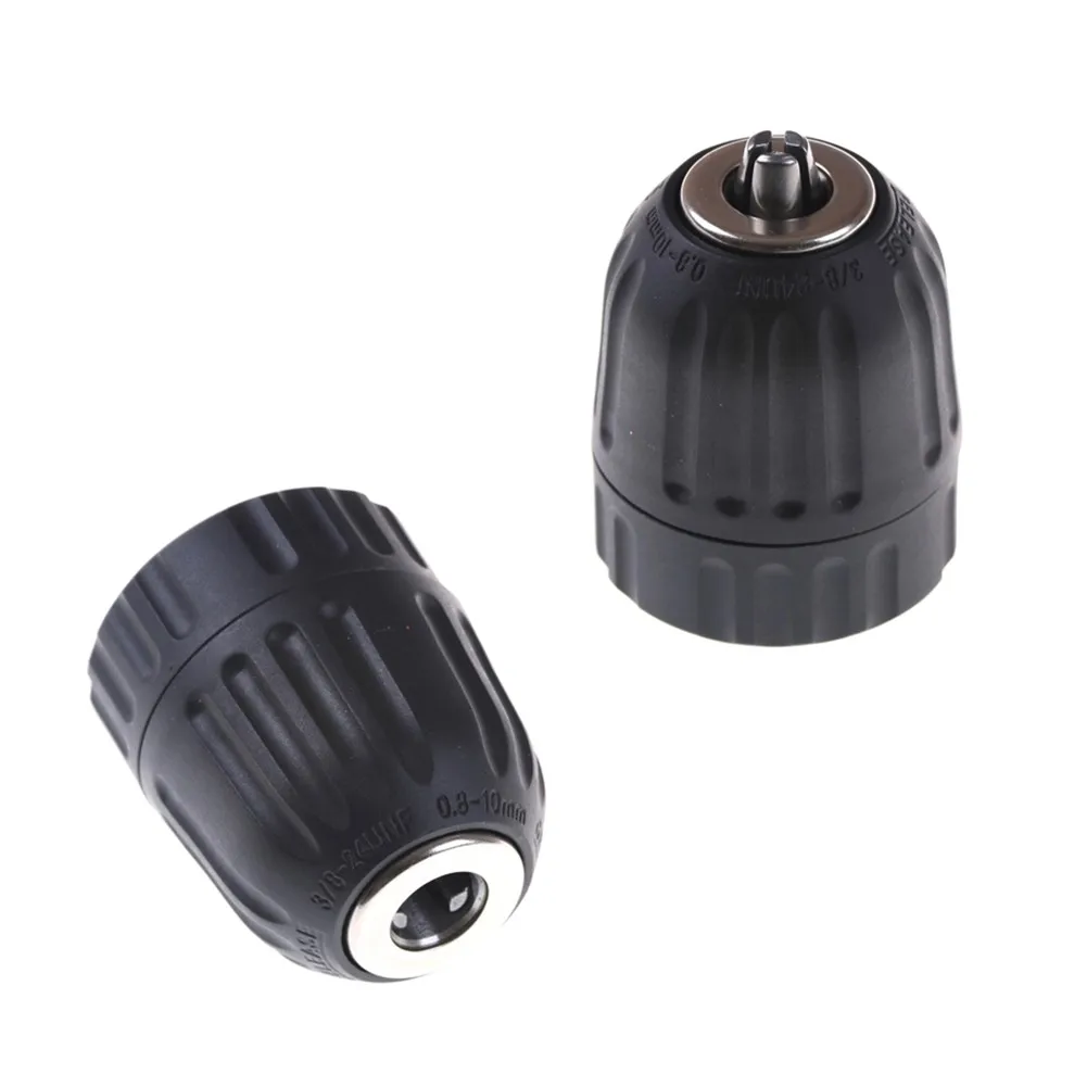

0.8-10mm Keyless Drill Chuck Converter 3/8"- 24UNF Thread Quick Change Adapter Tool Part Hex Drill Bits Adapter