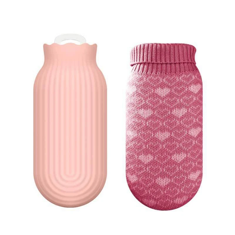 pink L Силиконовая бутылка для горячей воды, впрыска воды, грелка для рук, горячий компресс, бытовая безопасность, Взрывозащищенная грелка - Цвет: pink L
