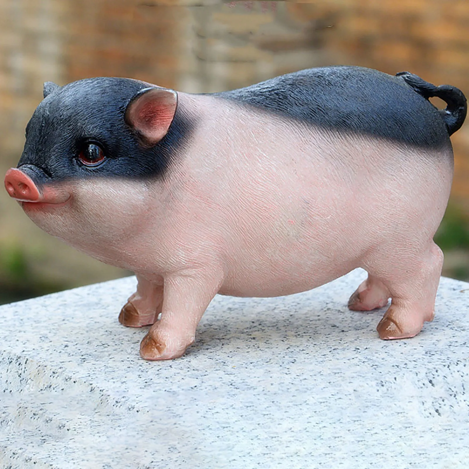 Cute Pig Decoration Resin Crafts Piggy Ornaments Bedroom Living Room Desktop Garden Decorations Украшение дома #40 | Дом и сад