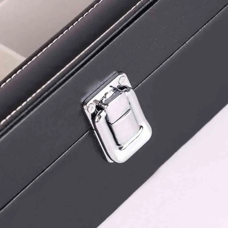 Kopen Opbergdoos Organisator Lederen 8Grid Brillen Vitrine Collector Zonnebril S6S11L96