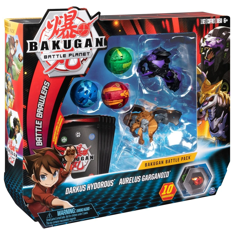 Набор игровой Bakugan фигурка трансформер Даркус Хидорус и Аврелиус Гарганоид