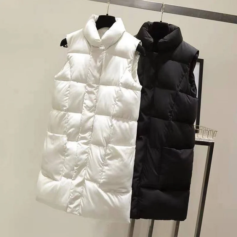 Women Vest Winter Jacket Pocket Coat Warm Casual Cotton Padded Female Slim Sleeveless Waistcoat | Женская одежда
