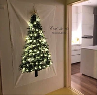 new christmas tree pine hang cloth wall decor cloth christmas decoration for home small fresh holiday background simple tapestry