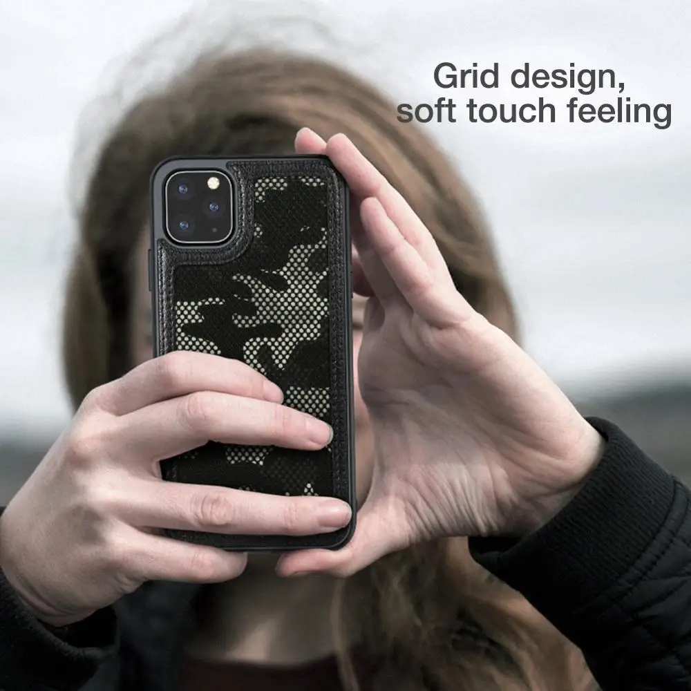 Nillkin для iPhone 11 Pro Max чехол 3D текстурированный нескользящий военный Камуфляжный отражающий чехол для телефона для iPhone 11 Pro