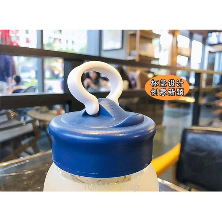 Стеклянный стакан для воды с держателем 460 мл | Дом и сад