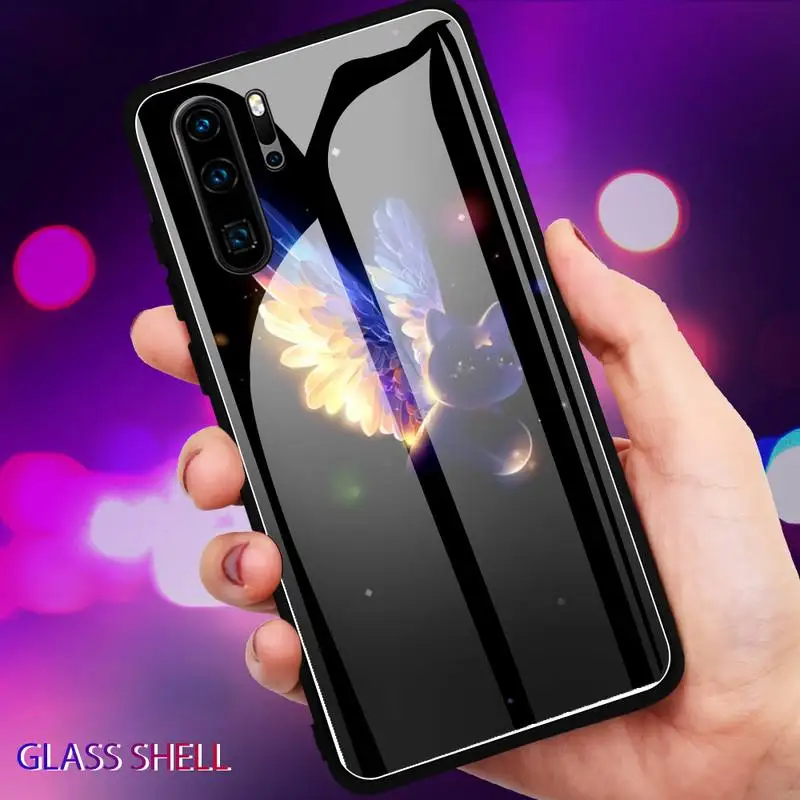 

Phone Case For Huawei P9 10Plus 20PRO P30 Lite Anime Back Cover Tempered Glass Cases For NOVA 3E Series
