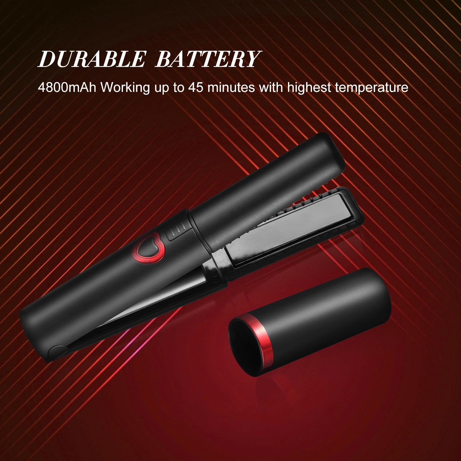 

PTC Cordless Hair Straightener Curler Travel 2in1 Flat Iron Wireless Hair Straightener