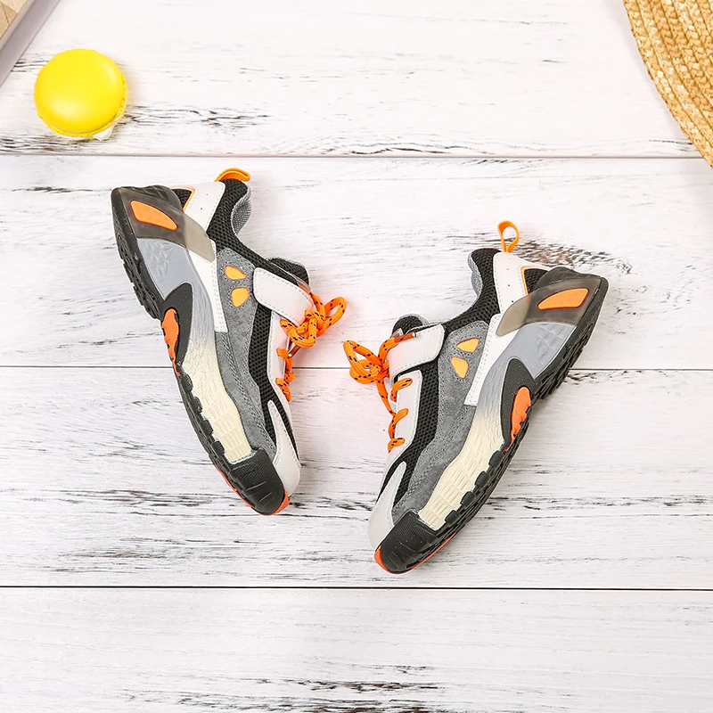 2020 весенние детские спортивные кроссовки для мальчиков бежевые повседневные