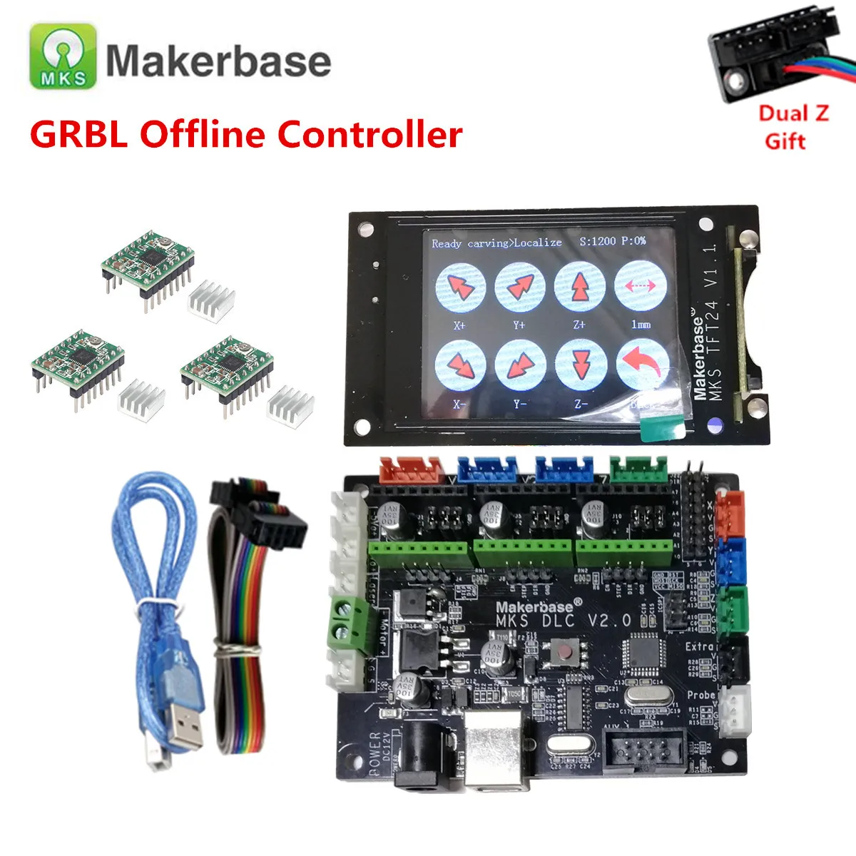 GRBL 1 автономный дисплей сенсорный экран монитор MKS DLC CNC панель управления Cronosmaker