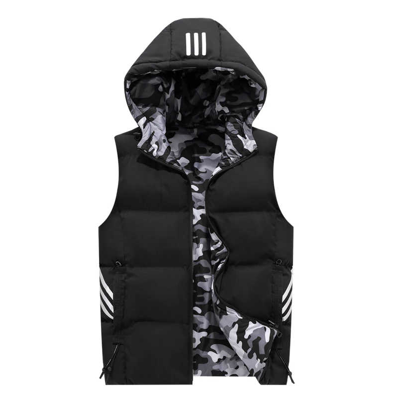 

2021 Autumn Winter New Men Cotton Vest Sleeveless Jacket Solid Color Down Waistcoat Jacket Male Casual Vest Coat Plus Size 8XL