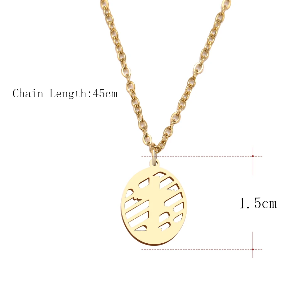 Ожерелье из нержавеющей стали для мужчин и женщин оригинальный дизайн полое