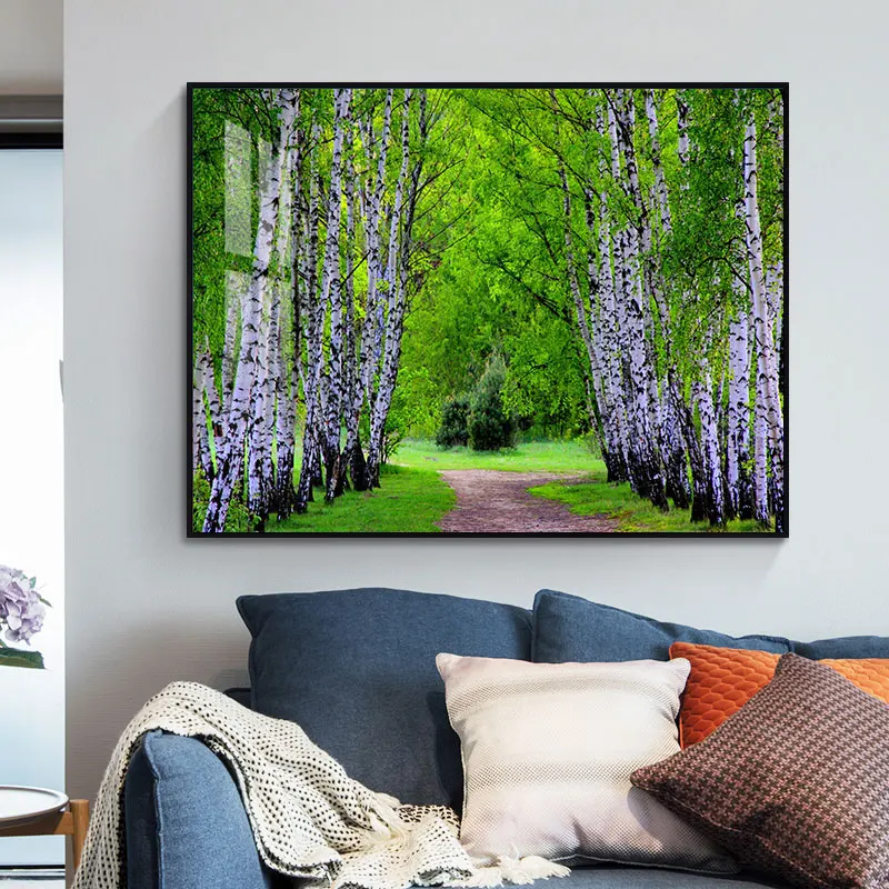 

Popular Pure And Fresh And Forest Art Canvas Paintings Abstract Line Nordic Posters Pictures Living Room Decor21-21 20