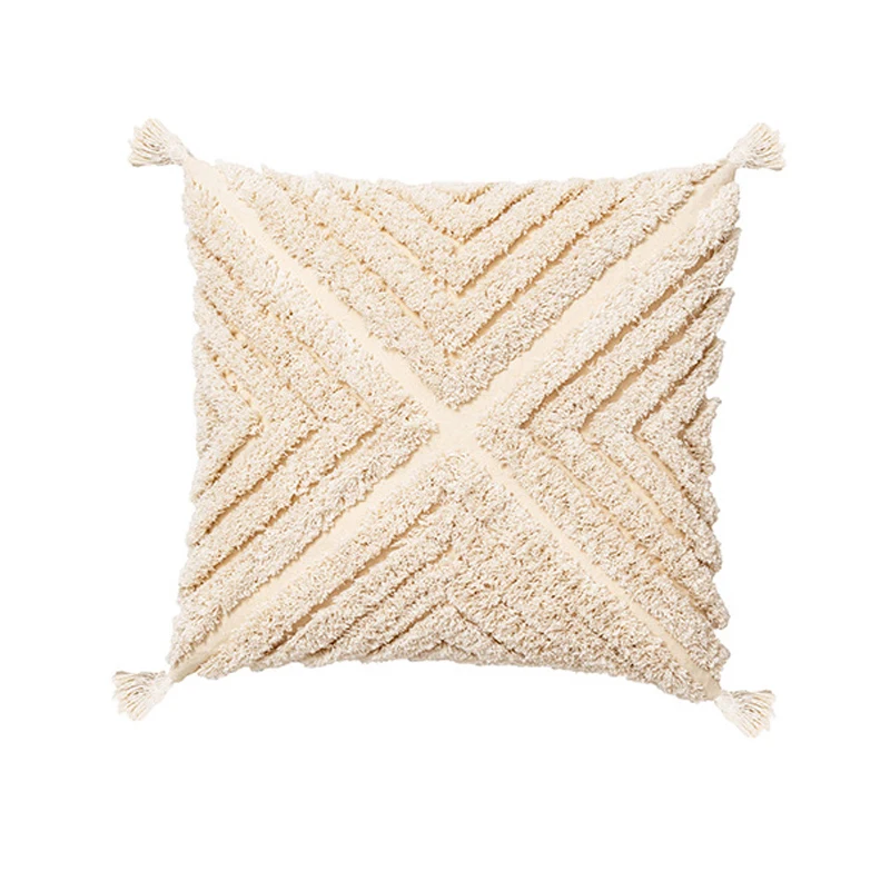 

Декоративная наволочка efundeal геометрическая бежевая