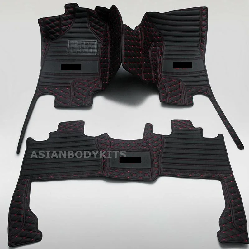 red black Подходит для Hummer H2 коврики Эко Высокое качество кожа 2003-2009(все модели - Название цвета: red black