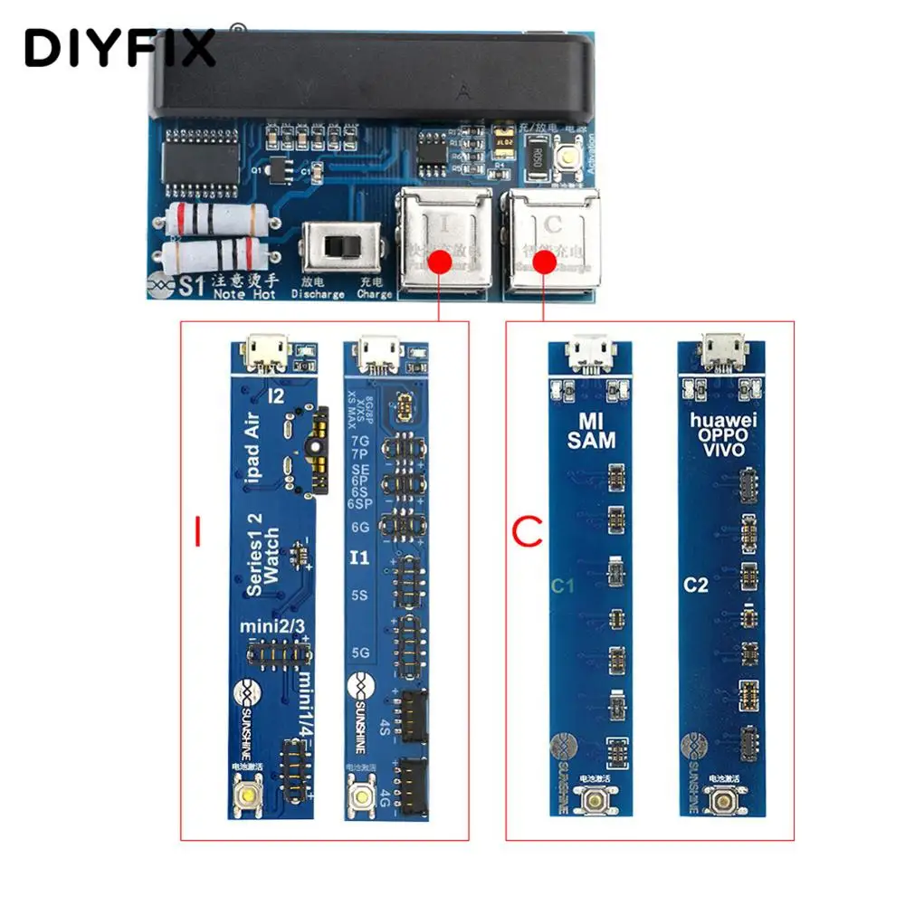DIYFIX Универсальный телефон батарея Быстрая зарядка и активация доска для iPhone samsung для Китай смартфон Ремонт набор инструментов
