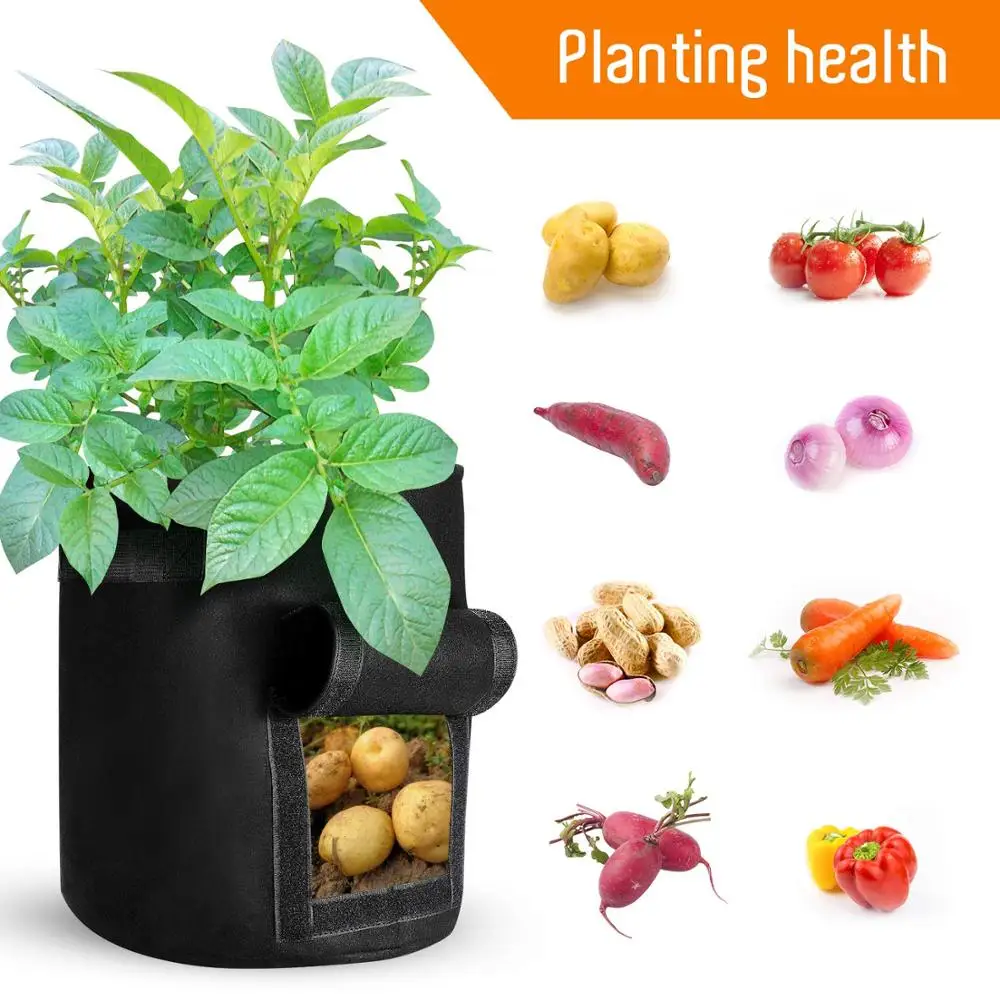 3 шт 7 галлонов нетканые ткани мешки для выращивания с ручками горшки растений