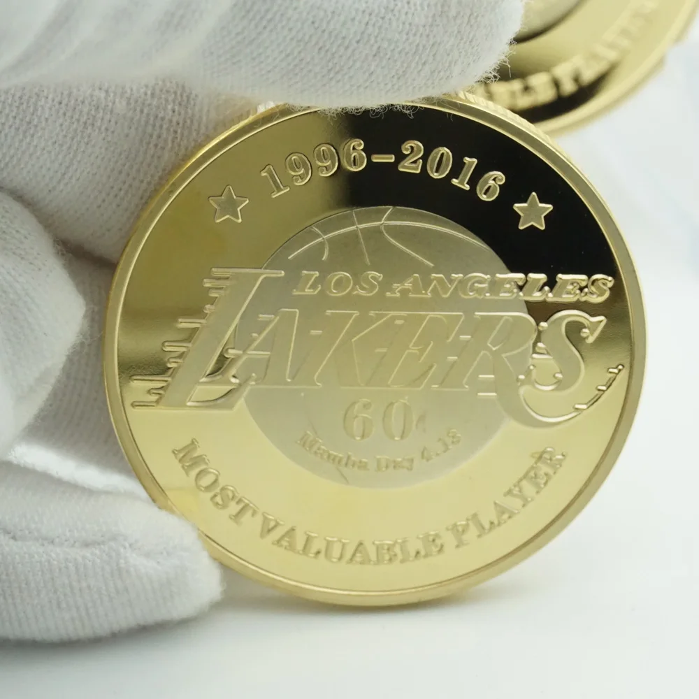 

Sports Basketball Star Commemorative Coins Gift Medallions Home Decor US Style Coin Collection America Basketball Player Badges