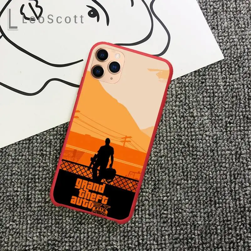 

Rockstar GTA 5 Grand Theft Phone Case Candy Color for iPhone 11 12 mini pro XS MAX 8 7 6 6S Plus X 5S SE 2020 XR