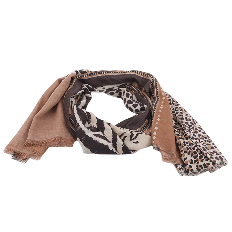

2021 Silk Scarves Women's Leopard Print Hair Tie Band Neckerchief Autumn Winter Multi-Purpose Long Scarf
