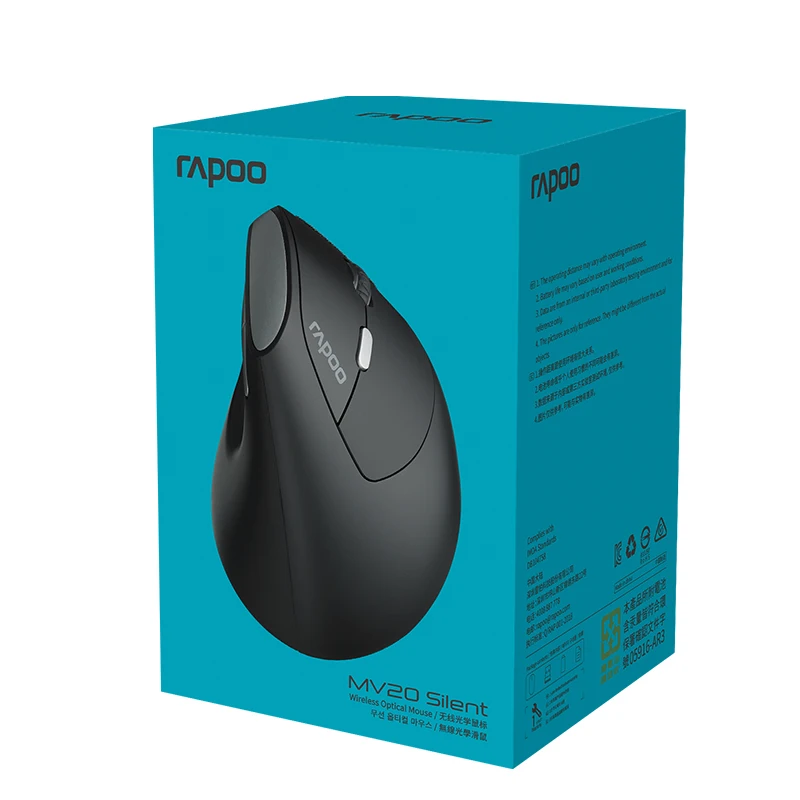 

RAPOO MV20 Ergonomic Office Vertical wireless Mouse 6 Buttons 800/1200/1600 DPI Optical silent click Mice For PC Laptop/Desktop