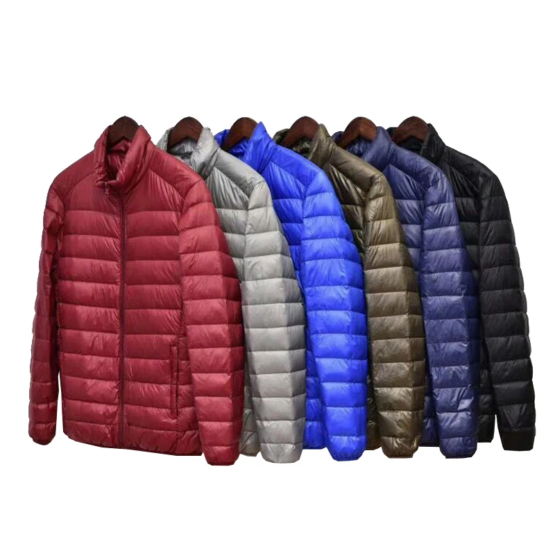 Осень зима светильник пуховое пальто мужские модные большие Размеры M 4XL короткая