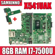 Free Board For Asus X541UA X541UAK X541UVK X541UJ X541UV X541U F541U R541U Motherboard laptop Motherboard W/ 8GB RAM I7-7500U
