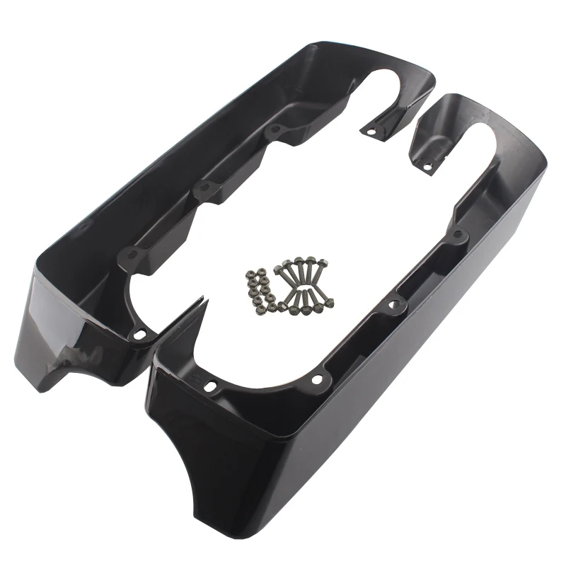 

Motorcycle Gloss Black Hard Stretched SaddleBag Extension 5" Chassis For Harley Touring FLHT FLTRX FLHR FLHX 2014-2020 US