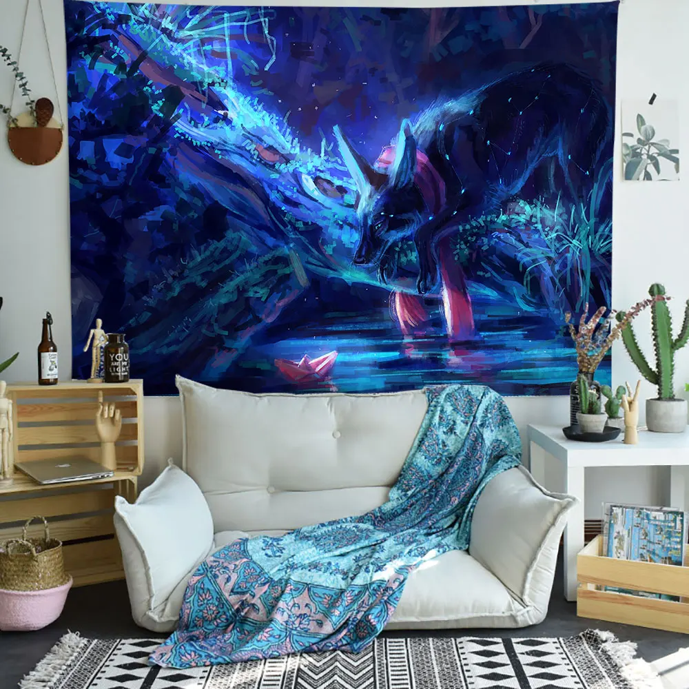 Симсант Хиппи Слон гобелен красочные Галстук Краситель Мандала индийские