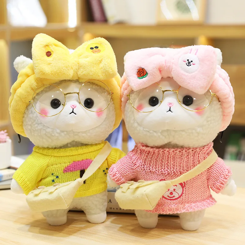 Милые плюшевые игрушки альпака 30 см мягкие животные для девочек подарки на день