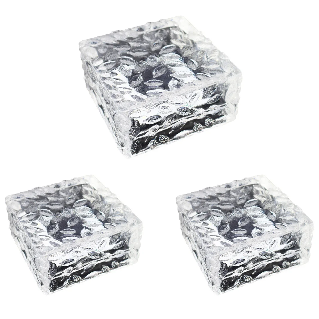 

Solar Glass Brick Lights Path LED Lights Outdoor Ice Square Night Lamp for Garden Courtyard Pathway