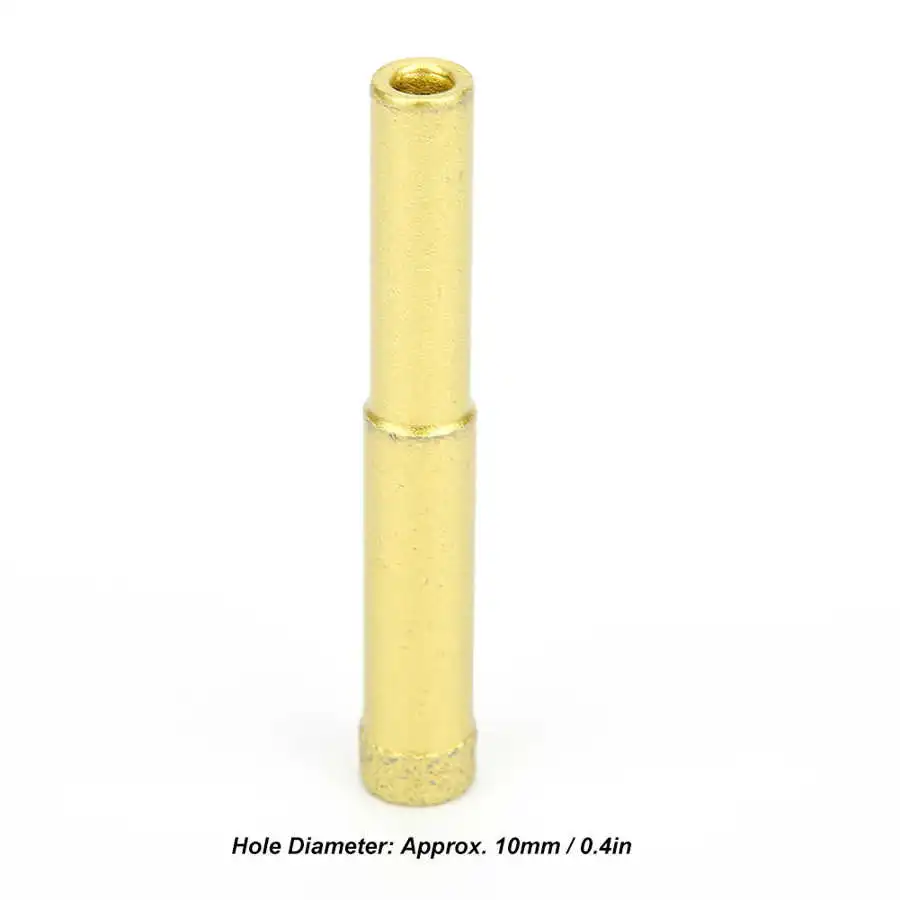 

5Pcs Diamond Hole Saw Drill Bit Gold Granite Ceramic Tile Concrete Marble Drilling 10mm New